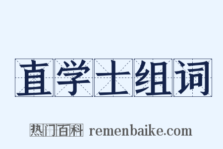 直学士组词是什么意思的图片